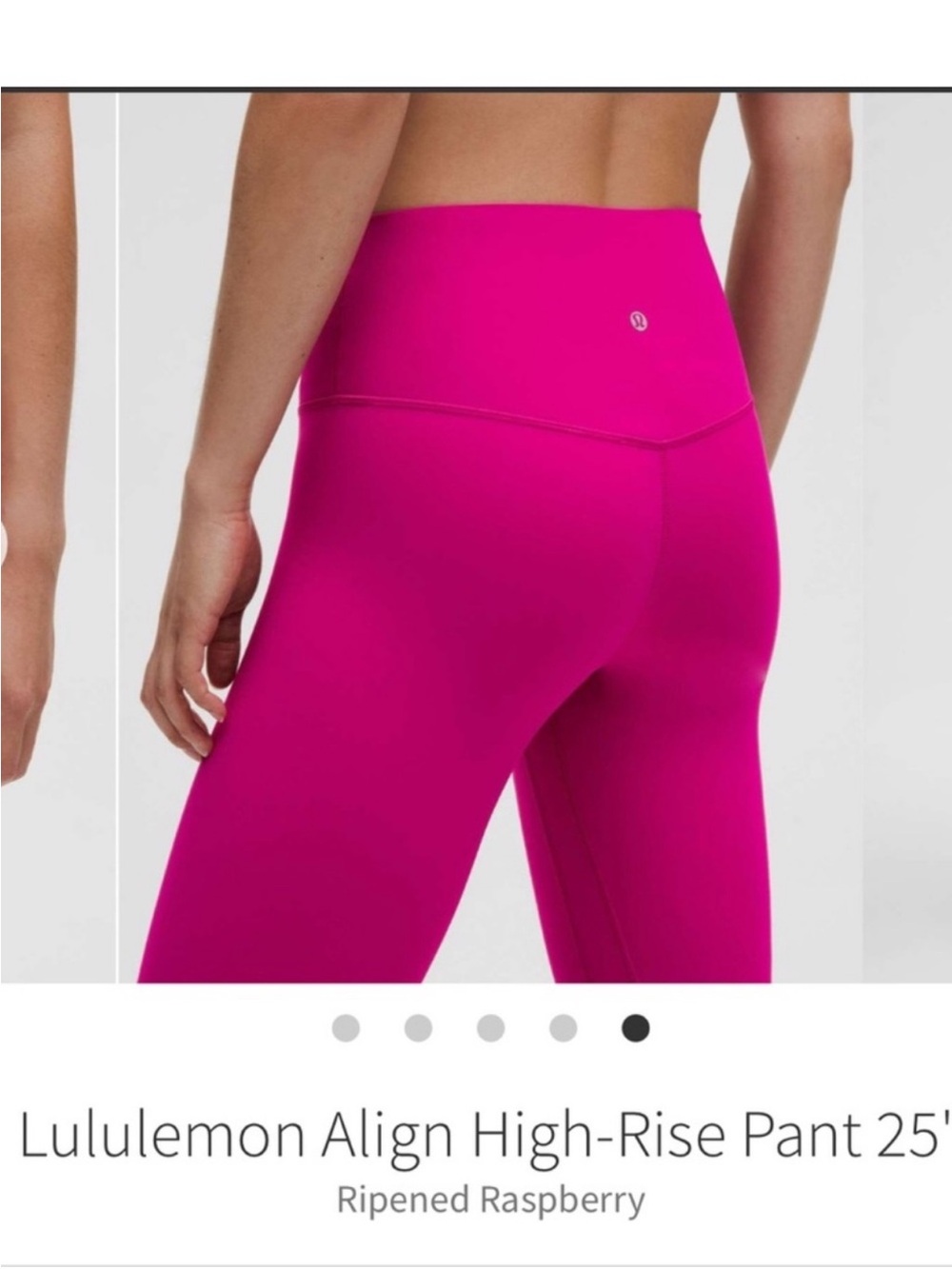 Lululemon Align High Rise Pants 25" Ripened Raspberry Sz 6 - Picture 4 of 10